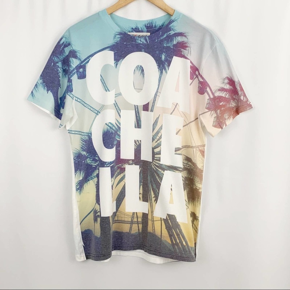 H&M Coachella Palm Tree & Ferris Wheel Tshirt M
